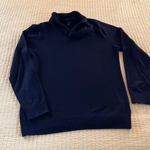 Shawl color sweater - black